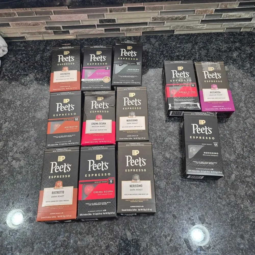 Peet's Coffee Nespresso Compatible Aluminum Capsules, 113 CT